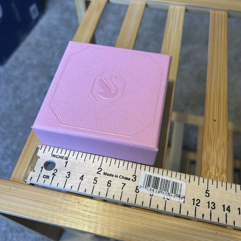 EMPTY REPLACEMENT BOX ONLY -  Swarovski Small Pink Jewelry Box w/ Inserts